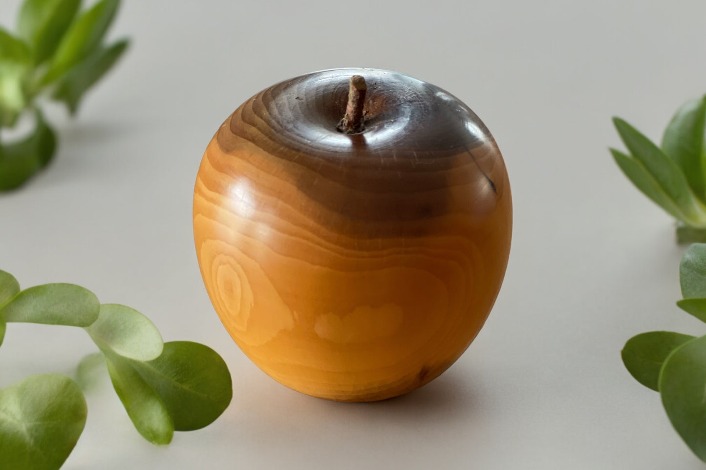 Vintage Wood Turned Hand Crafted Fruit and Bowl