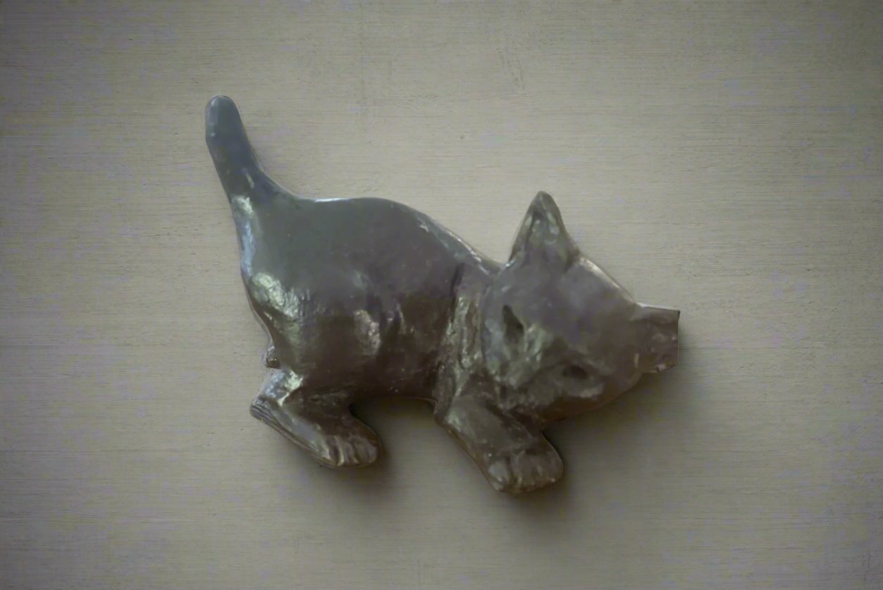 Small Ebony Cat Figure