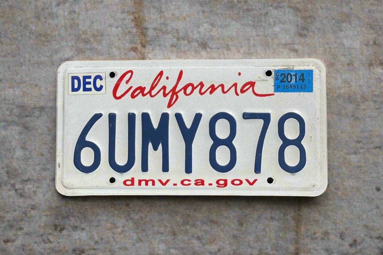 California Number Plate