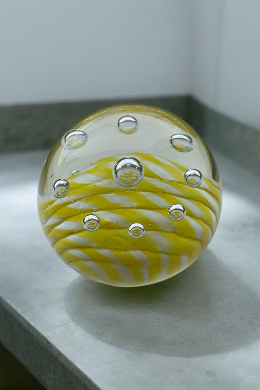 Lovely Vintage Yellow Paperweight