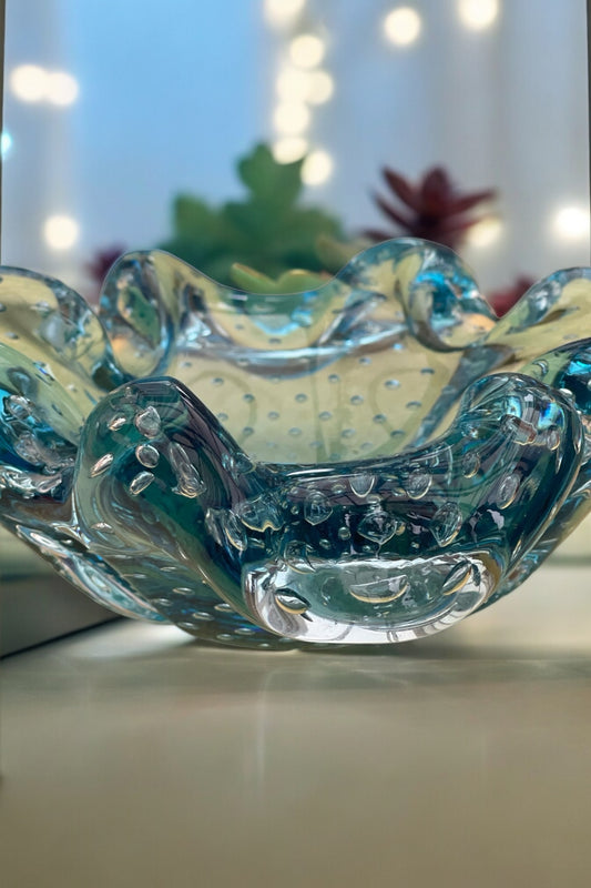 Mlrano Vintage Hand Blown Glass Bowl