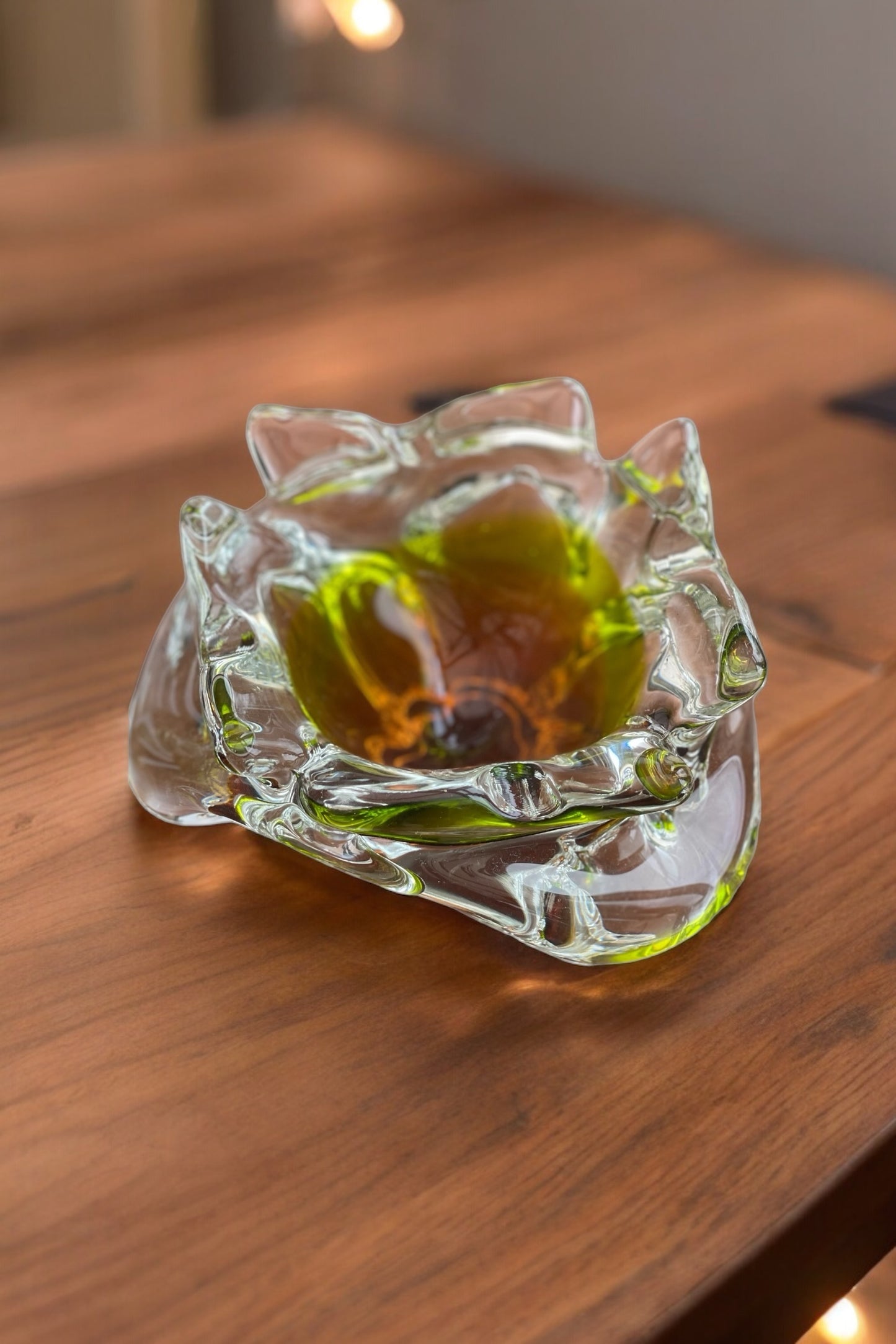 1960”s Hand Blown Glass Ashtray