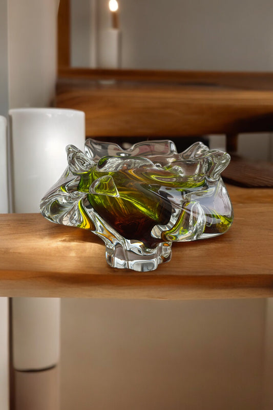 1960”s Hand Blown Glass Ashtray