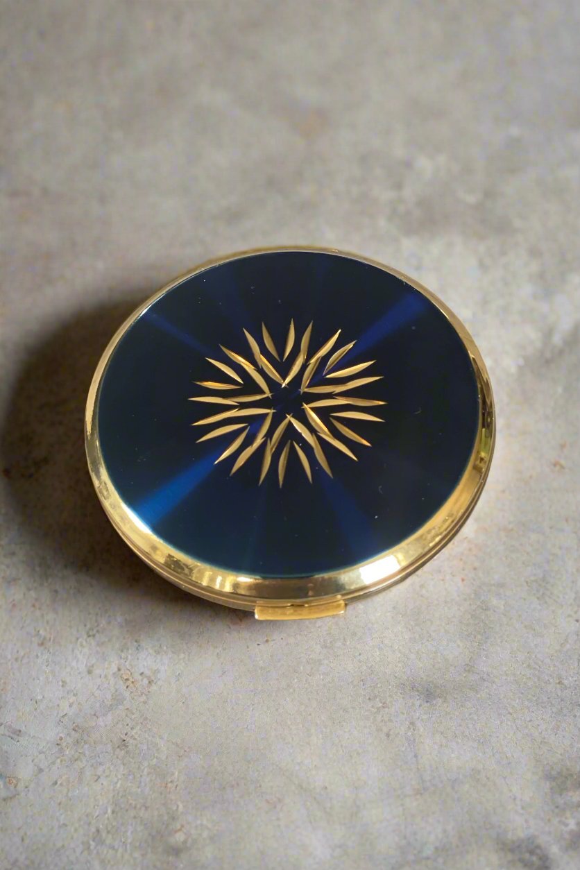 Vintage Stratton Navy & Gold Compact