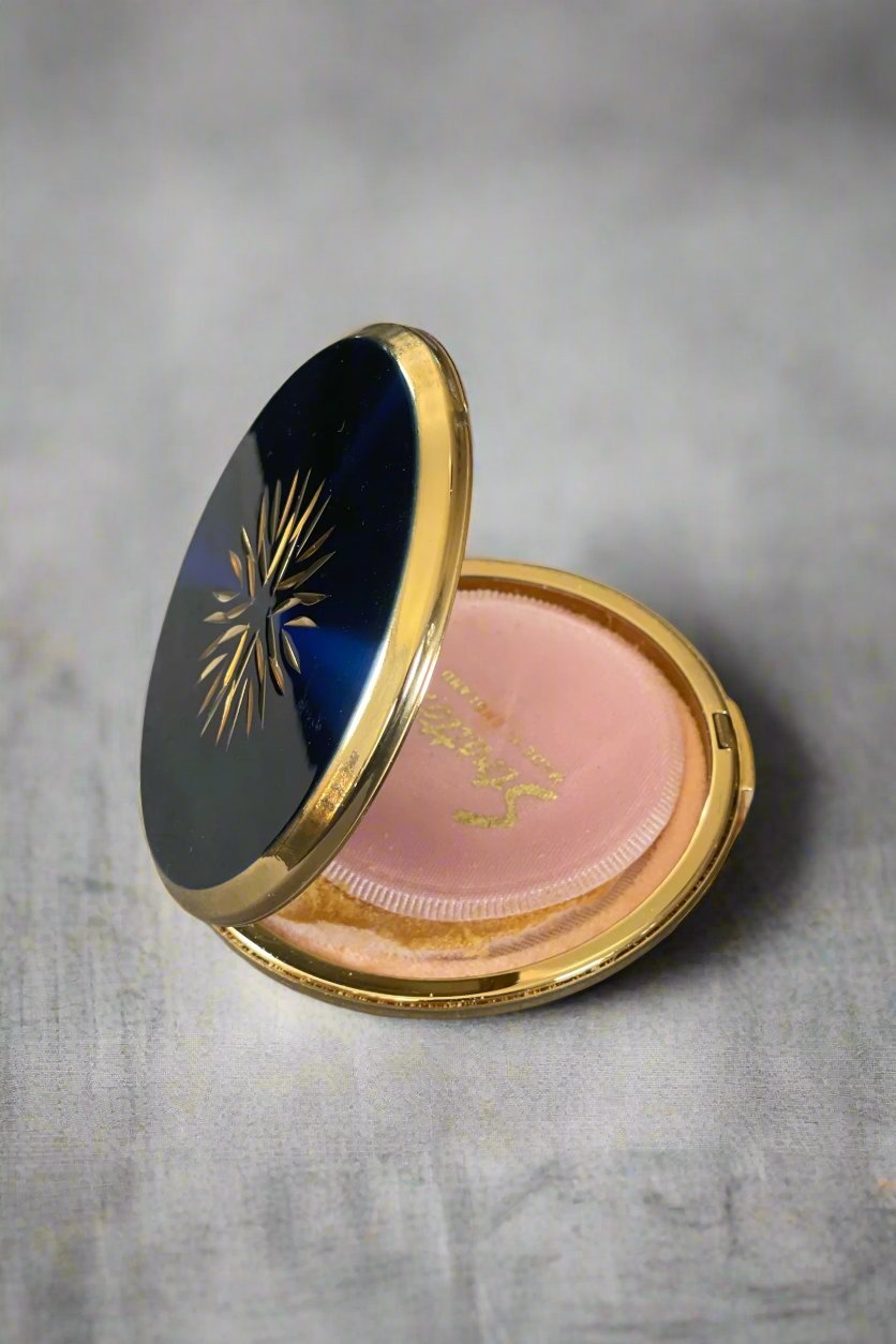 Vintage Stratton Navy & Gold Compact