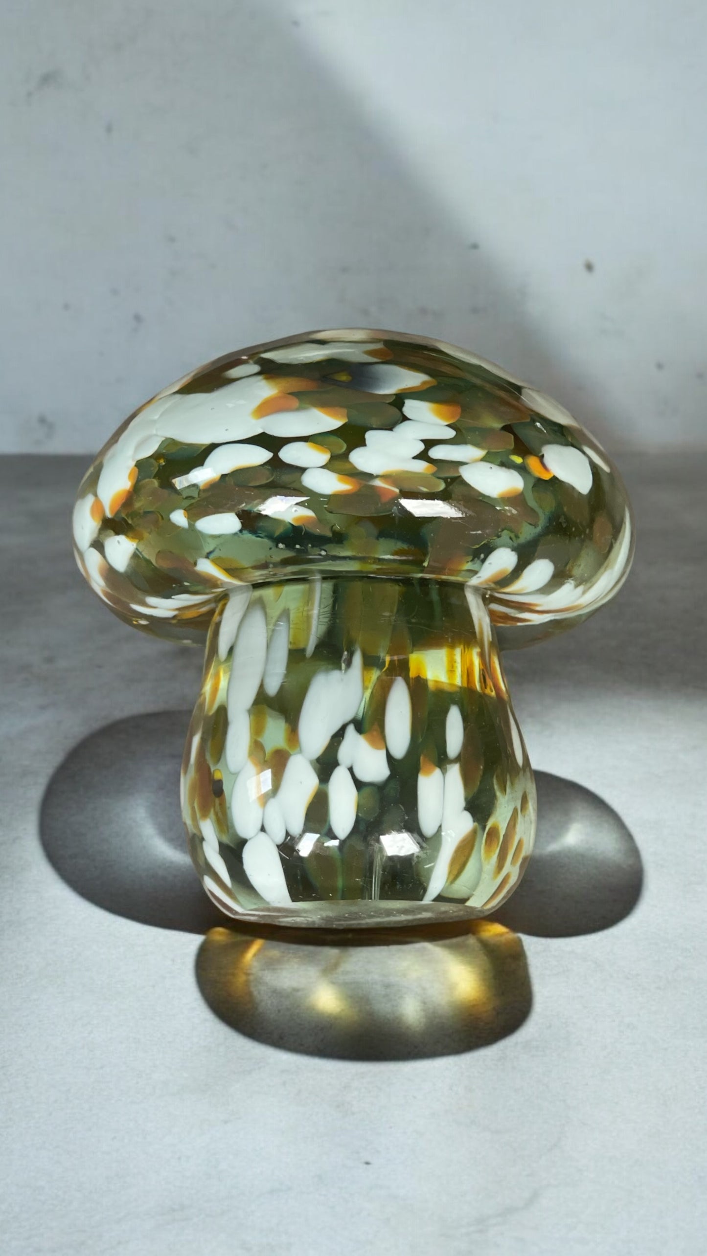 Glass Mushroom Paperweight